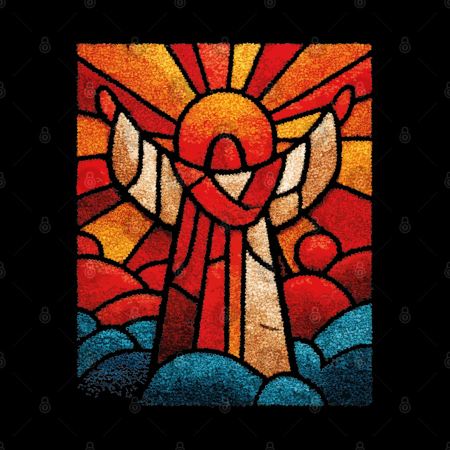 The Seraph | A Celestial Stained Glass Icon by TuncGK