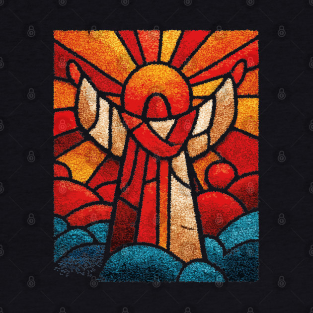 The Seraph | A Celestial Stained Glass Icon by TuncGK