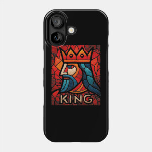 The King | A Regal Playing Card Portrait Phone Case