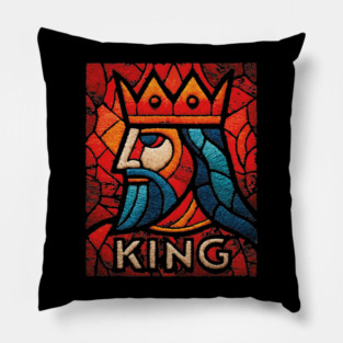 The King | A Regal Playing Card Portrait Pillow