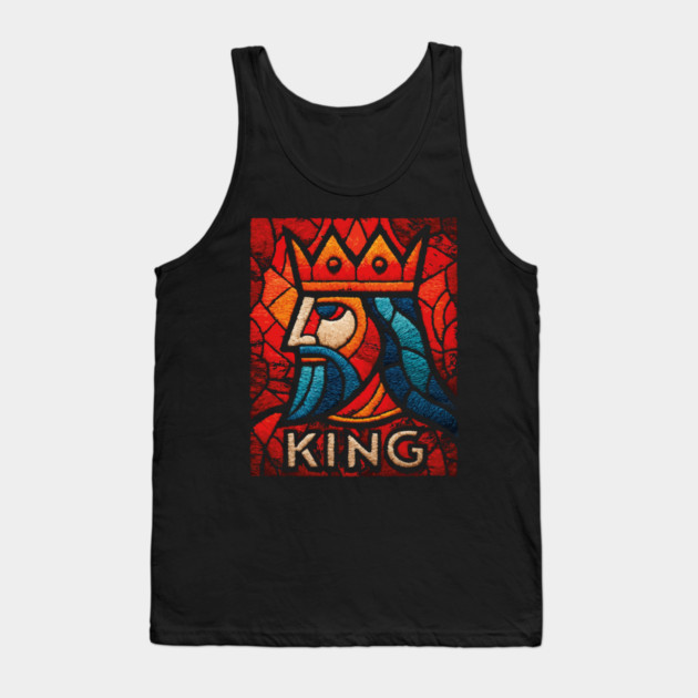 The King | A Regal Playing Card Portrait Tank Top by TuncGK