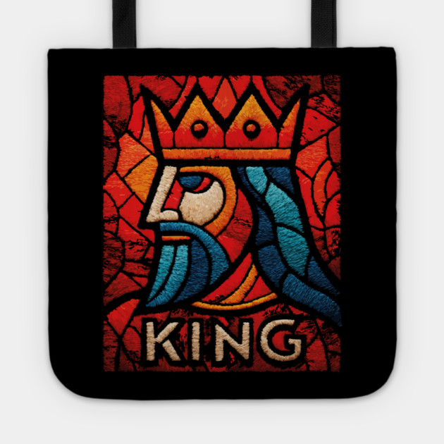 The King | A Regal Playing Card Portrait Tote by TuncGK