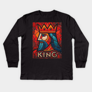 The King | A Regal Playing Card Portrait Kids Long Sleeve T-Shirt
