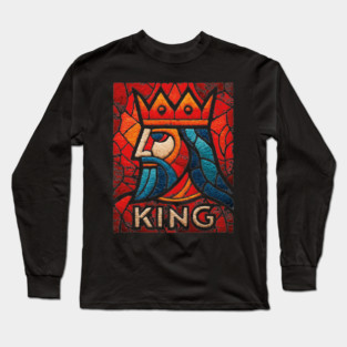 The King | A Regal Playing Card Portrait Long Sleeve T-Shirt