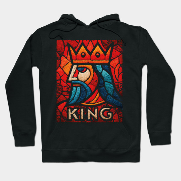 The King | A Regal Playing Card Portrait Hoodie by TuncGK