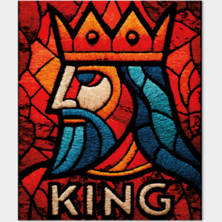The King | A Regal Playing Card Portrait Posters and Art