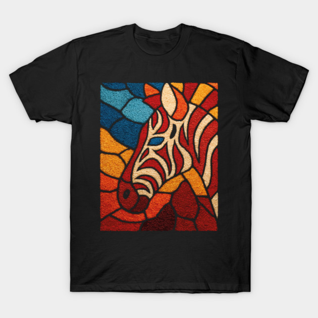 The Wild Stripe | A Stained Glass Tapestry T-Shirt by TuncGK