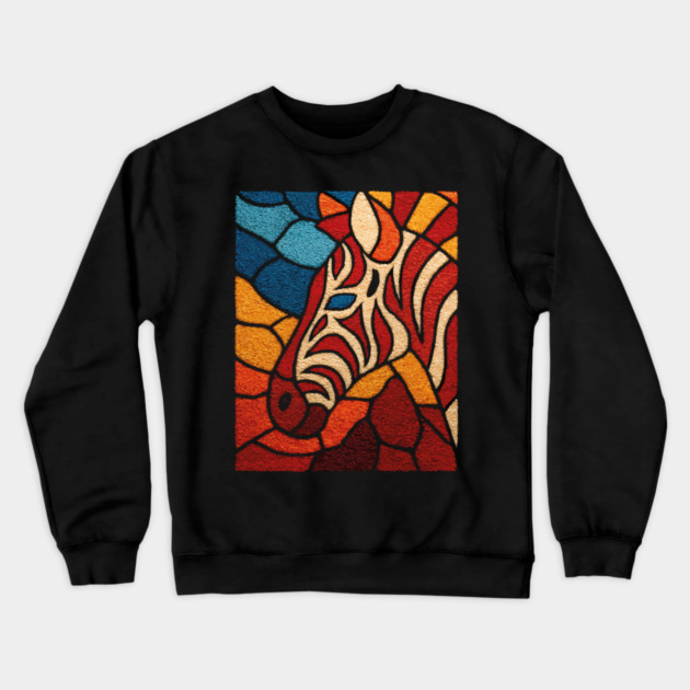 The Wild Stripe | A Stained Glass Tapestry Crewneck Sweatshirt by TuncGK