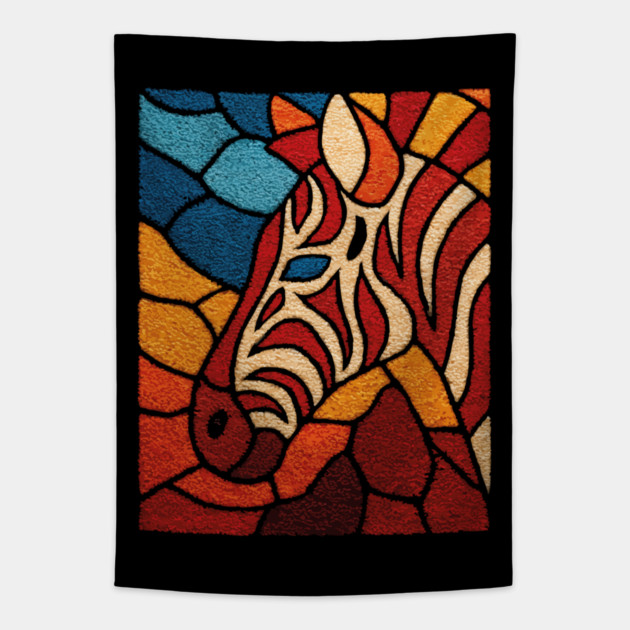The Wild Stripe | A Stained Glass Tapestry Tapestry by TuncGK