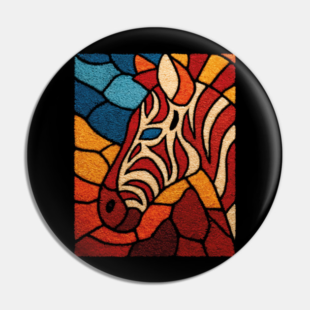 The Wild Stripe | A Stained Glass Tapestry Pin by TuncGK
