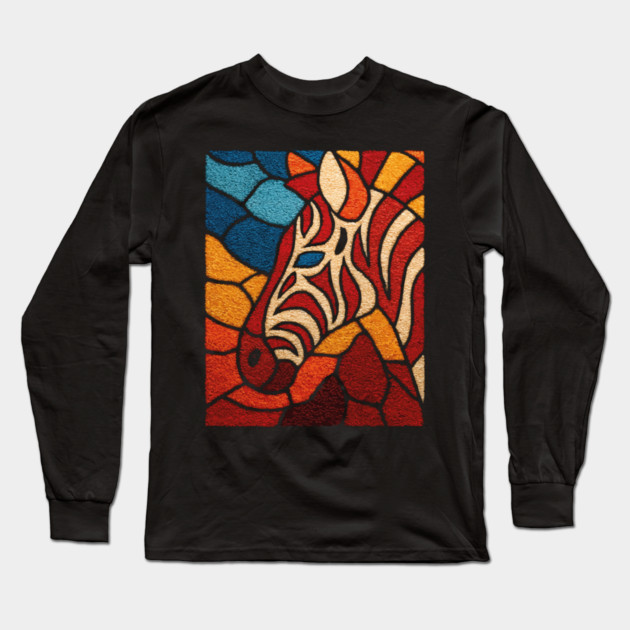 The Wild Stripe | A Stained Glass Tapestry Long Sleeve T-Shirt by TuncGK