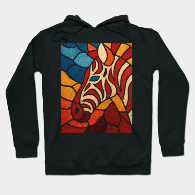 The Wild Stripe | A Stained Glass Tapestry Hoodie by TuncGK