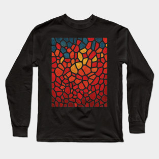 The Emberflow | An Abstract Mosaic Tapestry Long Sleeve T-Shirt
