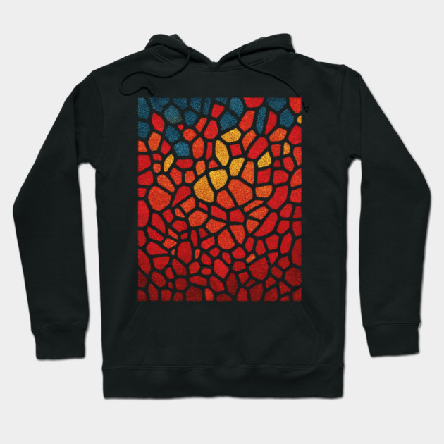 The Emberflow | An Abstract Mosaic Tapestry Hoodie by TuncGK