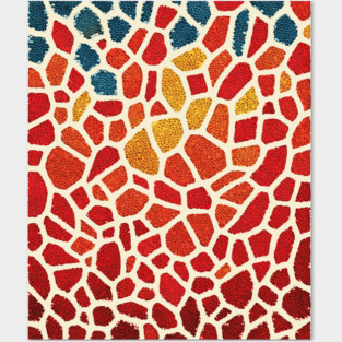 The Emberflow | An Abstract Mosaic Tapestry Posters and Art