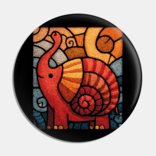 The Elephnail | A Whimsical Folk Art Creature Pin