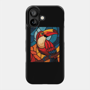 The Jungle Jewel | A Tropical Stained Glass Portrait Phone Case