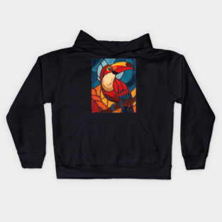 The Jungle Jewel | A Tropical Stained Glass Portrait Kids Hoodie