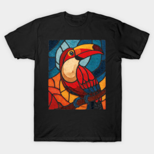 The Jungle Jewel | A Tropical Stained Glass Portrait T-Shirt