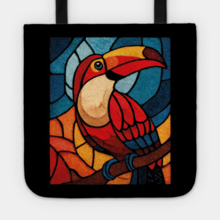 The Jungle Jewel | A Tropical Stained Glass Portrait Tote