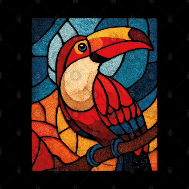 The Jungle Jewel | A Tropical Stained Glass Portrait by TuncGK