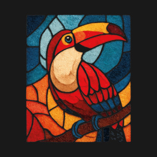 The Jungle Jewel | A Tropical Stained Glass Portrait T-Shirt