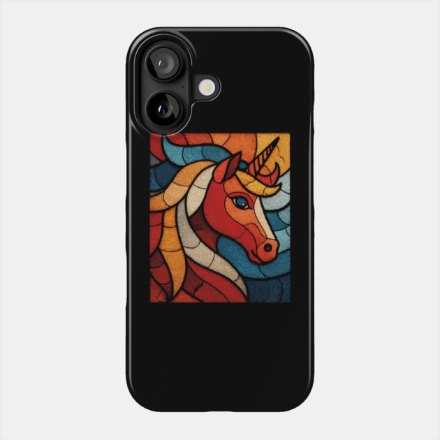 The Mythic Steed | A Stained Glass Unicorn Phone Case by TuncGK