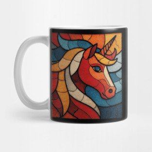 The Mythic Steed | A Stained Glass Unicorn Mug