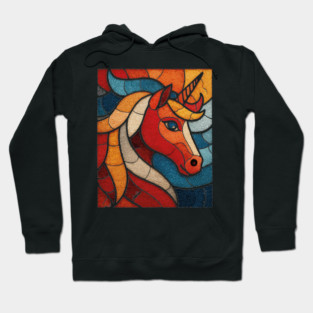 The Mythic Steed | A Stained Glass Unicorn Hoodie