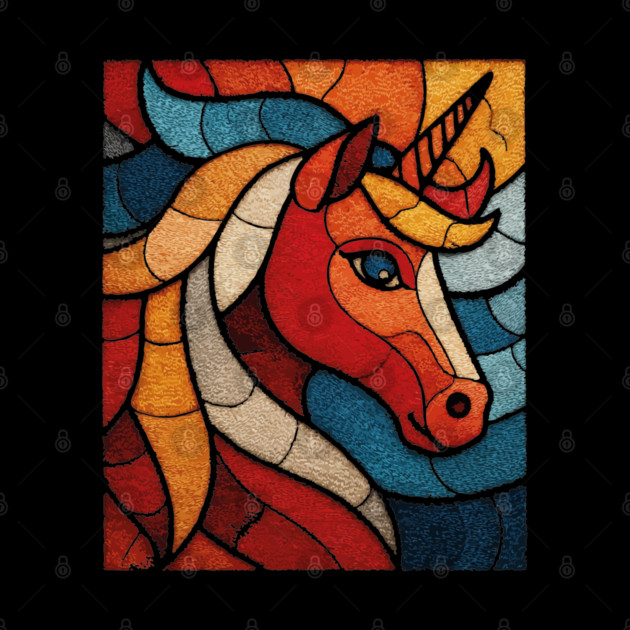 The Mythic Steed | A Stained Glass Unicorn by TuncGK
