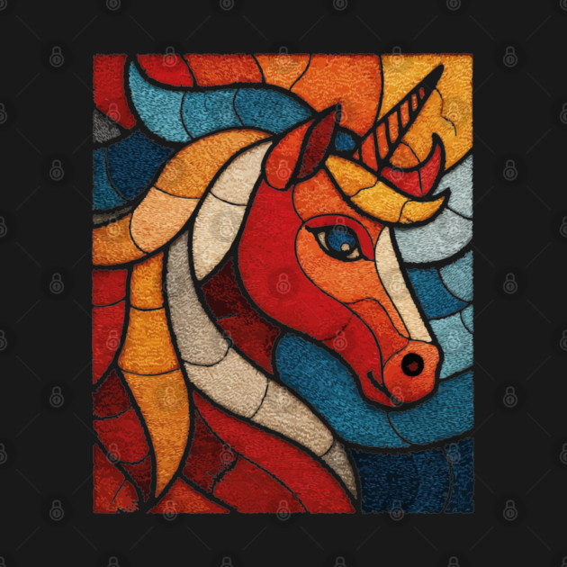 The Mythic Steed | A Stained Glass Unicorn by TuncGK