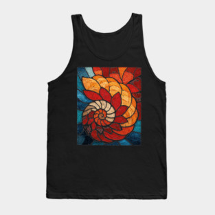 The Ancient Spiral | A Fossilized Tapestry Tank Top