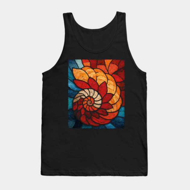 The Ancient Spiral | A Fossilized Tapestry Tank Top by TuncGK