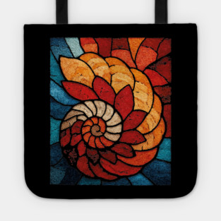 The Ancient Spiral | A Fossilized Tapestry Tote