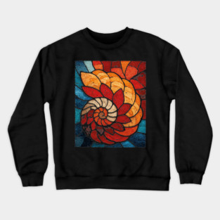 The Ancient Spiral | A Fossilized Tapestry Crewneck Sweatshirt