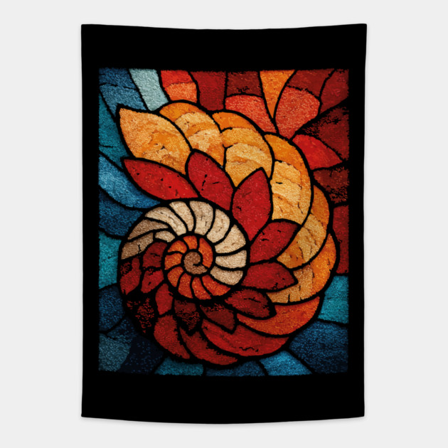 The Ancient Spiral | A Fossilized Tapestry Tapestry by TuncGK