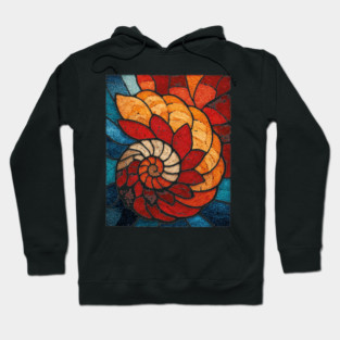 The Ancient Spiral | A Fossilized Tapestry Hoodie