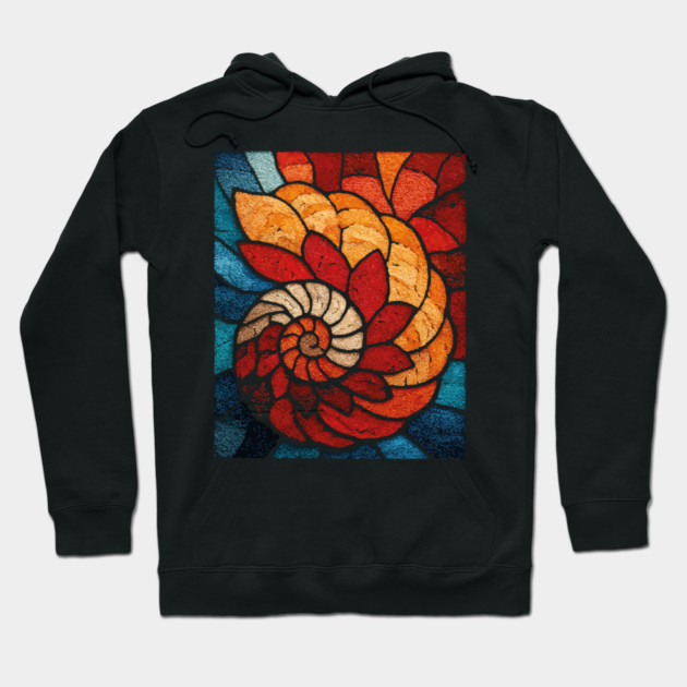 The Ancient Spiral | A Fossilized Tapestry Hoodie by TuncGK