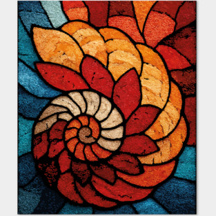 The Ancient Spiral | A Fossilized Tapestry Posters and Art