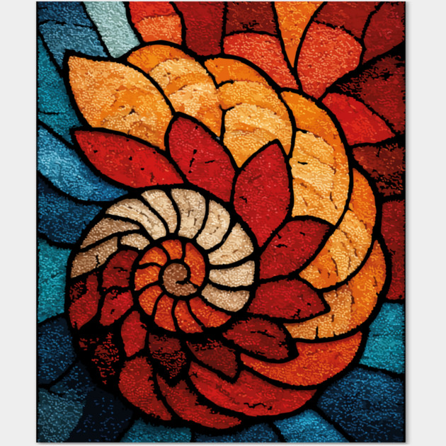 The Ancient Spiral | A Fossilized Tapestry Wall Art by TuncGK