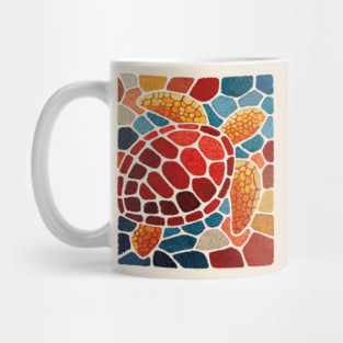 The Ocean Elder | A Sea Turtle Mosaic Mug