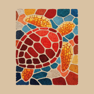 The Ocean Elder | A Sea Turtle Mosaic T-Shirt