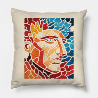 The Titan | A Mythological Mosaic Portrait Pillow