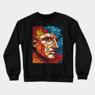 The Titan | A Mythological Mosaic Portrait Crewneck Sweatshirt