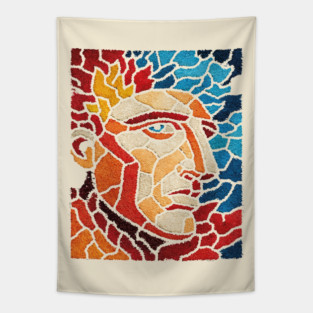The Titan | A Mythological Mosaic Portrait Tapestry