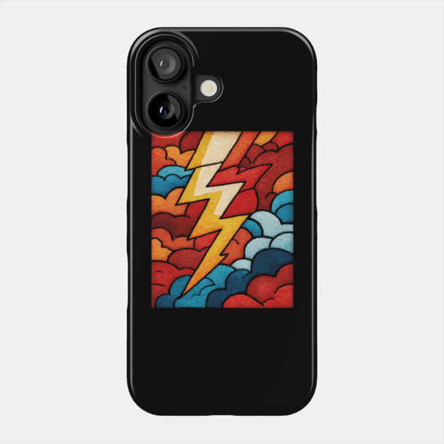 The Stormbolt | A Graphic Weather Tapestry Phone Case by TuncGK