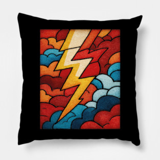 The Stormbolt | A Graphic Weather Tapestry Pillow
