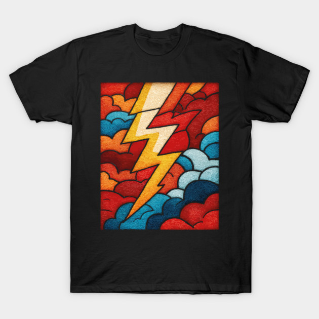 The Stormbolt | A Graphic Weather Tapestry T-Shirt by TuncGK