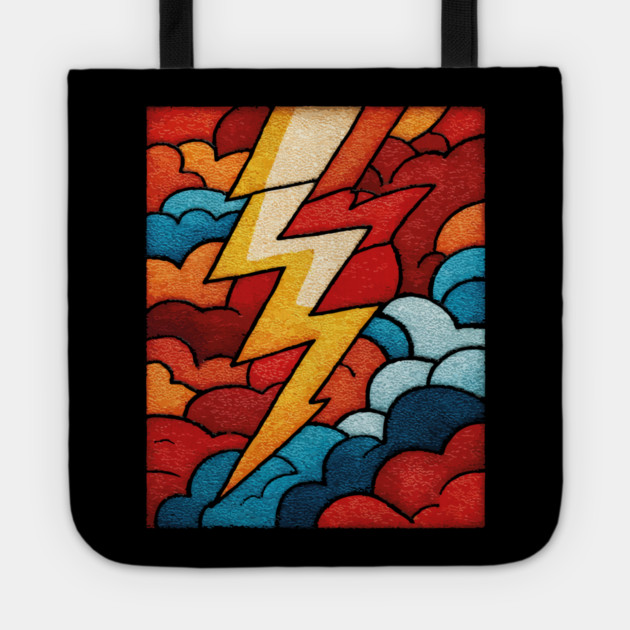 The Stormbolt | A Graphic Weather Tapestry Tote by TuncGK