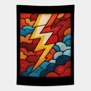 The Stormbolt | A Graphic Weather Tapestry Tapestry